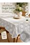 Crochet Lace Tablecloth 145X145 cm |   Stylish Decorative Square Tablecloth with Seashell Pattern |   Anti-Wrinkle and Non-Iron - 3