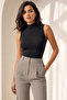 Women's 95% Cotton Half Turtleneck Sleeveless Undershirt - Stretchy & Soft Texture