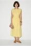 Women's Yellow Lined Pocket Detailed Draped Waist Design Midi Dress 1094 60286370 - 4
