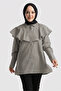 6317 - Stylish, Comfortable Peach Fabric Shirt Collar Women's Shirt