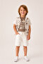 Boy's Shirt T-Shirt Shorts Set Tropical Patterned Three-Piece Set Summer Children's Combination - 4
