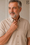 Relaxed Fit Classic Men's Dad Short Sleeve 100% Cotton Linen Shirt - 3