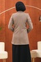 Mink Double-Breasted Collared Belted Lined Jacket - 5