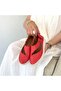 Cower Red Genuine Leather Ballerina Shoes - 4
