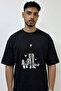 Kim Taehyung_1 Design Printed Oversize Black T-Shirt