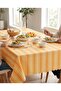 Premium Suede Tablecloth Striped Digital Printed Balcony Summer Garden Picnic and Dining Table Cover - 2