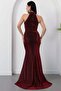 Halter Neckline Stoned Slit Dress Drp1013 - 8