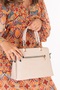 Women's Double Compartment Hand and Shoulder Bag Ald.3822 Cream - 4