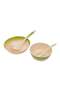 64 PCS Melamineware Dinner Set, Ribble Designed, Freezer-Friendly and Break Resistant, Yellow/Beige - 3