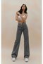 Women's High Waist Lycra Antacid Wide Leg Jean Trousers Flexible Comfortable Fit - 2