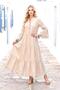 Cream Tasseled Long Linen Dress
