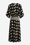 Bat Sleeve Printed Dress Black - 5