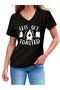 Women's Mix Printed V-Neck Sleeved Regular Fit Comfortable T-Shirt