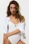 Padded-cup High Leg Swimsuit - 2