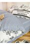 4-Pieces Bed Sheet Set Polyester Soft Quilt Cover With 1Quilt Cover 200*230cm 1 Flat Sheet and 2 Pillowcases - 4