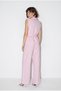 Women's Pink Padded Belt Detailed Pocketed Vest with Elastic Waist and Pocketed Modal Suit 7502 60286137 - 6