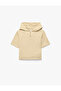 Oversize Short Sleeve Cotton Hooded Muslin Shirt