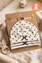 Baby Girl 2-Piece Cotton Beanie with Heart Stripes, Flexible and Comfortable (684504) - 2