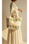 Folk Border Hand-Painted Premium Canvas Tote Bag - 2