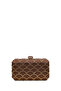 Women's Bronze Long Chain Strap Stoned Mini Portfolio Evening Dress Bag 26Pbd2739Ts - 3