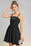 Girl's Flared Evening Dress Crepe Dress Stone Embellished Thin Straps Gathered Stretchy Special Occasion Dress 11-13-15 Years Old - 3