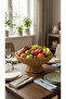 25cm Stand-Up Presentation Tray - Decorative Fruit Bowl Snack Bowl - Rattan Bowl Plate Basket - Extra Quality Steel Mesh - 2