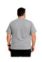 Men's Plus Size Melange Gray Crew Neck Short Sleeve Overcome T-Shirt 3Xl-4Xl-5Xl-6Xl - 3