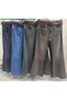 Plus Size High Waist Belted Wide Leg Denim Women's Panton - 3