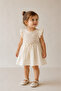 Linen Lace Baby Kids Dress |   Elegant Summer Model with Ruffles