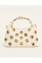Bella Cream Women's Hand and Shoulder Bag with Eyelet Detail - 6