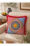Double-Sided Decorative Energetic & Living Room Decor Fringed Throw Pillow Cover 1 Piece 43X43(Sk-K62)