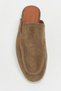 Letty Rome Beige Suede Leather Flat Sole Women's Loafer Slippers - 6