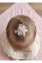 Shiny Roza Pink Star Figured Metallic Hairless Baby Clip for Babies - 4