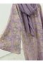 Purple hand embroidery party wear Abaya&Hijab - 3