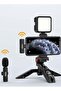 Professional Vlogging Kit – Remote Control, Foldable Tripod, LED Lamp, & Wireless Lavalier Microphone for iPhone - 2