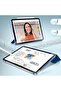 Navy Blue Slim Smart Cover Case for iPad Pro 13-Inch M4 (2024) - Hard Back Shell, Adjustable Stand, Auto Wake/Sleep Function - 5