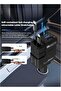4-in-1 Car Charger, 180° Adjustable, Retractable Lightning & Type-C, 30W Fast, Multi-Device, 4 Outputs, Black - 6
