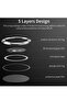 [5 in 1] Camera Lens Protector for Samsung S23 Ultra, Scratch-Resistant, Silver - 4