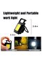 Small Mini COB Pocket Magnetic Flashlights Powerful 500 High Lumens Bright Rechargeable Keychain Work Light Flashlight Pack 2 - 6