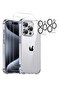 5-in-1 Clear Case for iPhone 15 Pro Max – Includes 2 Glass Screen Protectors & 2 Camera Lens Protectors