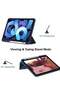 for New iPad Air 4th Generation 2020 Case, for New iPad Air 4 10.9 Inch 2020 Case with Pencil Holder, Smart Trifold Stand Cover Case,Auto Sleep/Wake, Navy - 4