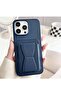 iPhone 16 Pro PU Leather Case with Card Holder – Magnetic Kickstand Shockproof Wallet Cover - 2