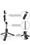 Portable Selfie Stick Tripod with Light with Detachable Bluetooth Remote, 41 Inch Extendable Tripod - 4