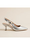 Vesta Triangle Buckle Detailed Heeled Shoes - 2