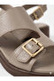Genuine Leather Mink Stylish and Comfortable Buckle Women's Sandals - 2