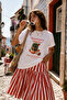Women's Strawberry Matcha Printed 100% Cotton Regular T-Shirt - 2