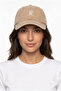 Beige Embroidered Washable Vintage Unisex Hat with Letter R - 2