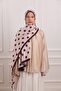 Polka Dot Patterned Muslin Shawl Powder - 6