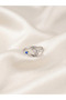 Women's Zircon Stone Crescent Butterfly Model Ring - 3