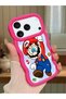 iPhone 17 Pro Compatible Case Camera Protector Red Silicone Couple Phone Case Mario Pattern